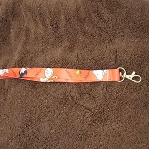 Peanuts Snoopy Lanyard Red